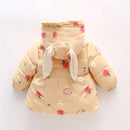 Toddler Girls Long Sleeve Printed & Hooded Soft Jacket