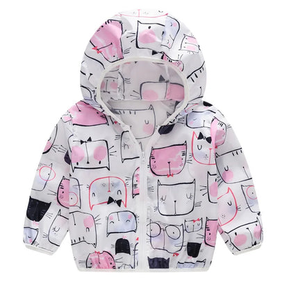 Toddler Girl Boy Hooded Sunscreen Outwear/Jacket childrensterritory