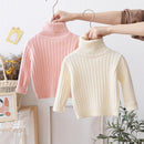 Kids High Neck Design Long Sleeves Casual Warm Sweater childrensterritory