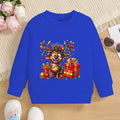 Boys & Girls Elk Deer Print Christmas Sweatshirts childrensterritory