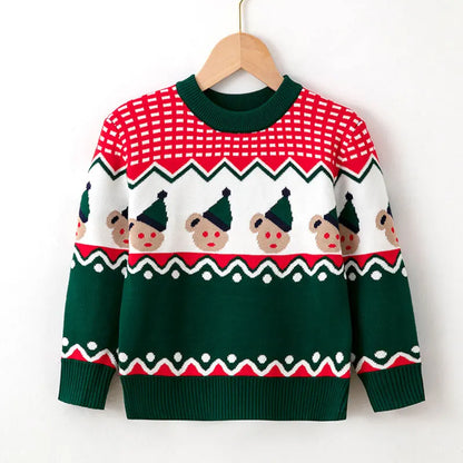 Kids Warm Knitted Christmas Party Sweaters childrensterritory