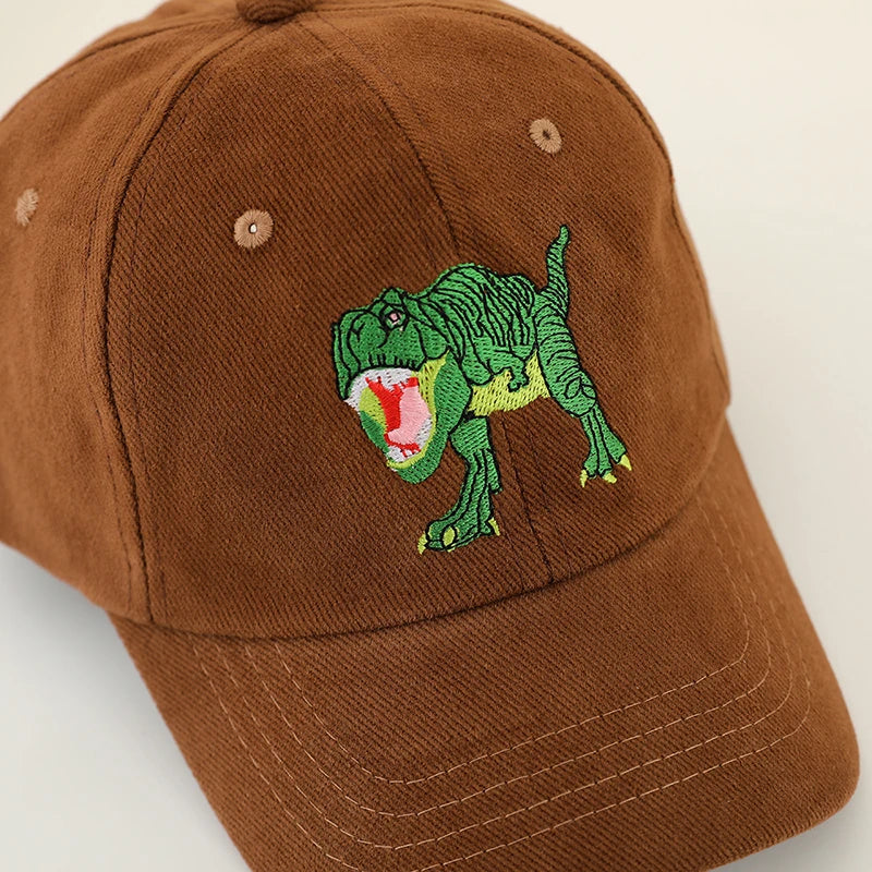Dinosaurs Embroidered Boys Outdoor Summer Caps