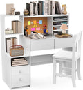 Kids Study Desk with 4 Drawers and Chair Set childrensterritory