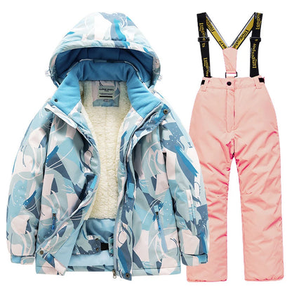 Thick Waterproof Printed Warm Snow Suits for Kids childrensterritory