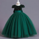 Sequin Bow Design Fluffy Formal Evening Party Dresses childrensterritory