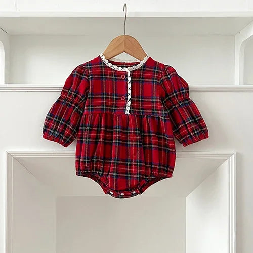 Baby Kids Long Sleeves Lace Design Christmas Party Costumes