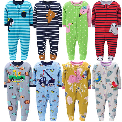 Newborn One-Piece Cotton Rompers with Zipper for All Seasons childrensterritory