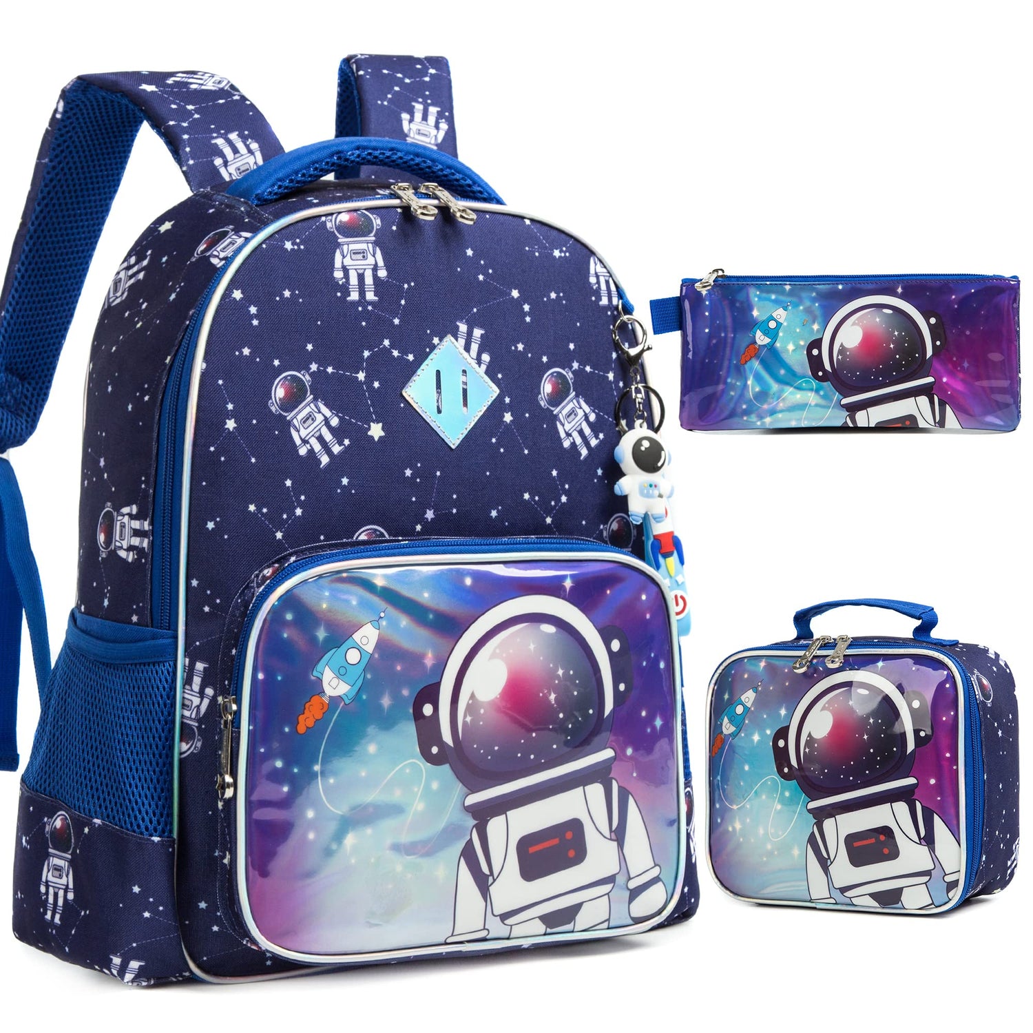 Kids 3pcs School Backpack of Astronaut and Dinosaurs Print childrensterritory