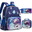 Kids 3pcs School Backpack of Astronaut and Dinosaurs Print childrensterritory