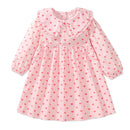 Long-Sleeved Sweetheart Lapel Collar Design Dresses for Girls childrensterritory