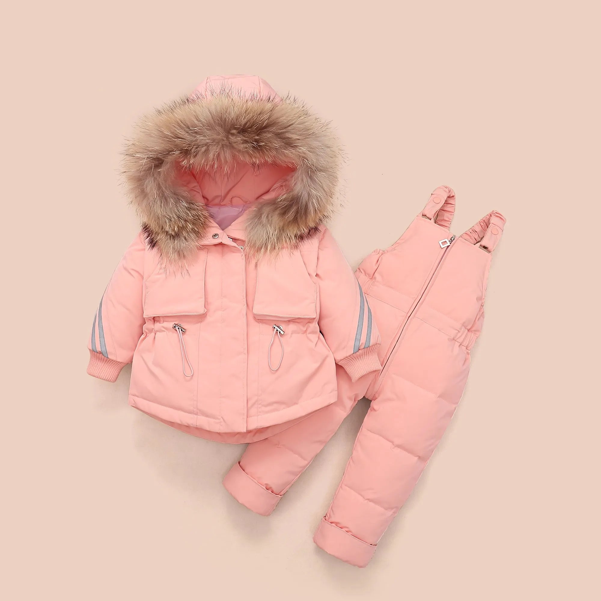 Little Boys Girls Thick Warm Down Jacket Jumpsuit Clothing Set childrensterritory