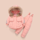 Little Boys Girls Thick Warm Down Jacket Jumpsuit Clothing Set childrensterritory