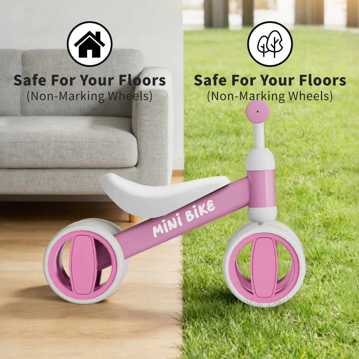 Baby Ride-On Balance Bike Toy for Indoor and Outdoor