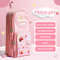 1pcs Patch Design Large Capacity Canvas Pencil Bag for Girls