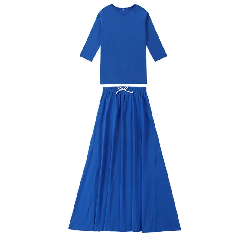 Solid Colour Summer Casual Family Matching Clothing Set