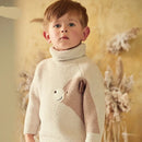 Cute Cartoon Design Turtleneck Soft Sweater for Girls Boys childrensterritory