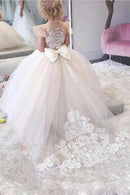 Kids Girls Fluffy Princess Ball Gown/Sleeveless Tulle Wedding Dresses
