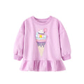 Kids Girls Cartoon Applique Warm Sweatshirts childrensterritory