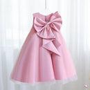 Lavender Scoop Neck Puff Girls Birthday Party Dresses