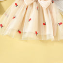 Baby Girls Bow Design Short Sleeves Summer Dresses