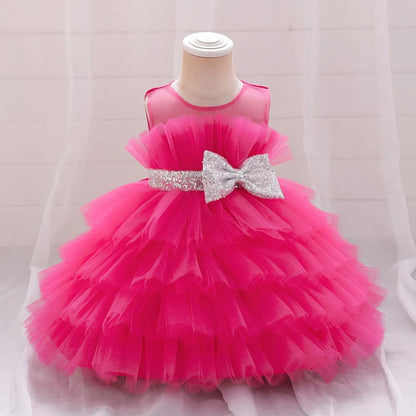 Baby Girls Puffy Christening Princess Brithday Dresses childrensterritory