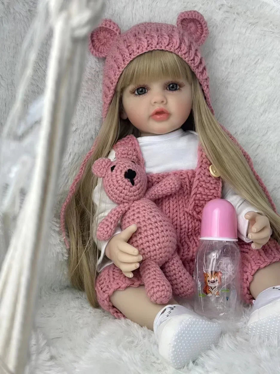 Realistic Silicone Princess Doll for Girls, 55 cm, 22 in.