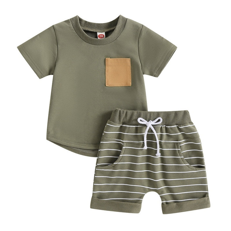 Baby Boys Short Sleeve Tops and Shorts Set for Summer childrensterritory