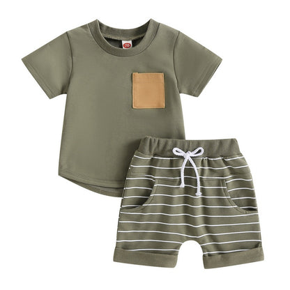 Baby Boys Short Sleeve Tops and Shorts Set for Summer childrensterritory