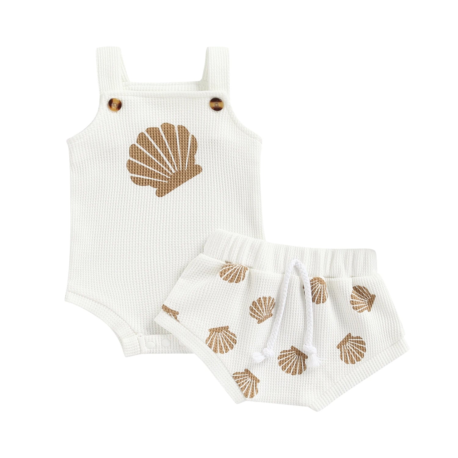Baby Girl Floral Spaghetti Straps Sleeveless Romper Set