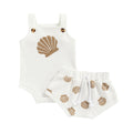 Baby Girl Floral Spaghetti Straps Sleeveless Romper Set