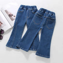 Little Girls Solid Color Denim Pants childrensterritory