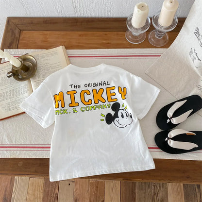 Little Boys Cartoon Print Short Sleeve Summer T-shirts childrensterritory
