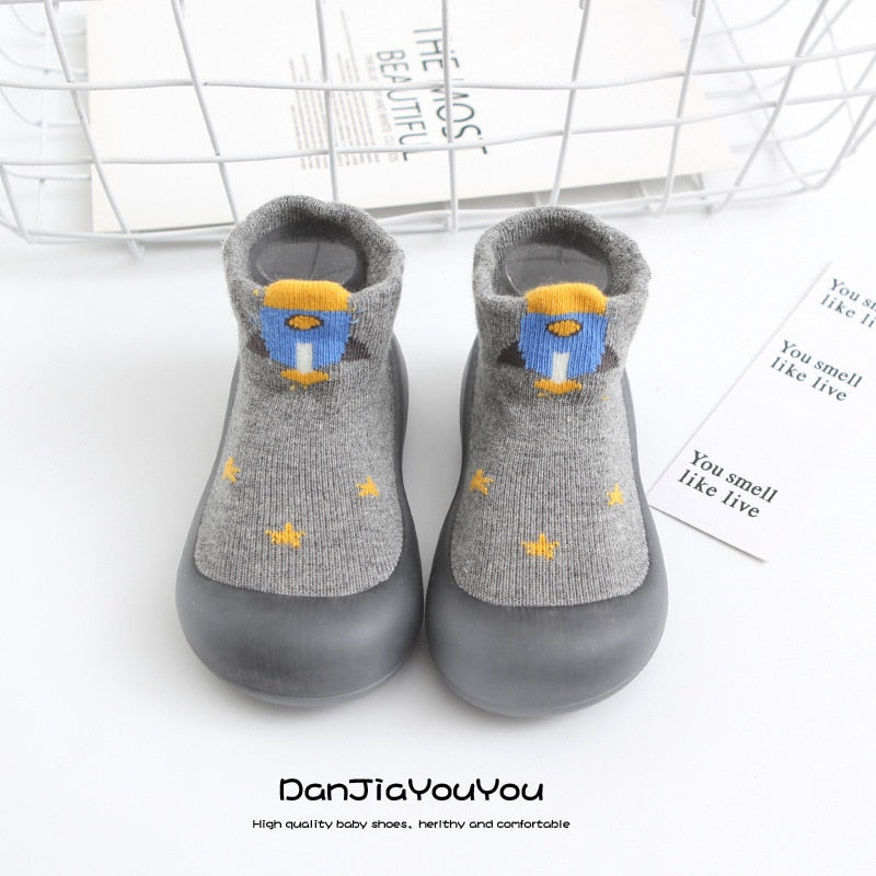 Baby Cartoon Print Soft Rubber Sole Booties childrensterritory