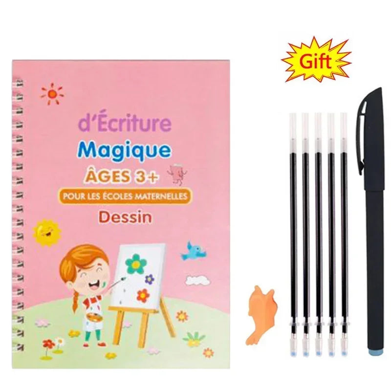 French Letter and Number Practice Copybook for Kids