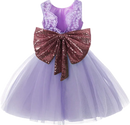 Toddler/Baby Girls Sequin Bow Design Tulle Bridesmaid Gowns childrensterritory