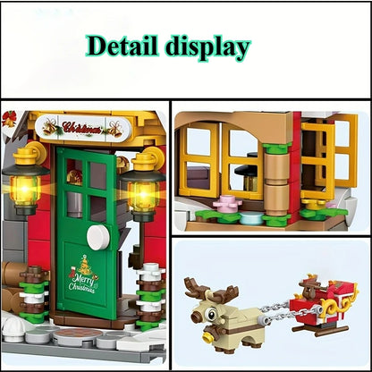 Mini Christmas House Building Blocks Toys Gift for Kids