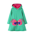 Long-Sleeved Cartoon Print Autumn Girls' Dresses
