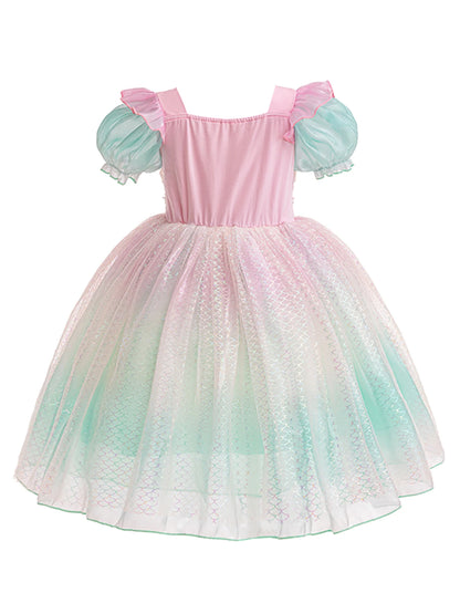 Half-Sleeves Sequined Design Party Outfits For Girls childrensterritory