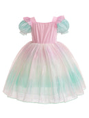 Half-Sleeves Sequined Design Party Outfits For Girls childrensterritory