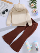 Kids Girls' Sports 2-piece Hoodie + Wide Leg Pants Outfit Set childrensterritory
