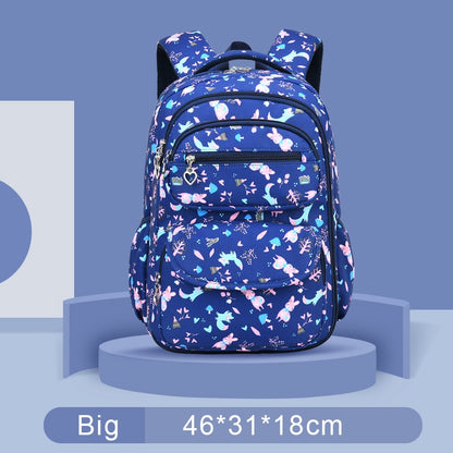 Colorful Print Waterproof Kids Girls Large School Bags childrensterritory