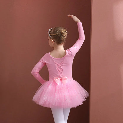 Girls Tulle Bowknot Design Ballet Dancewear/Gymnastics Leotard childrensterritory