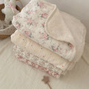 Floral Print Muslin Cotton Winter Ins Baby Blankets childrensterritory