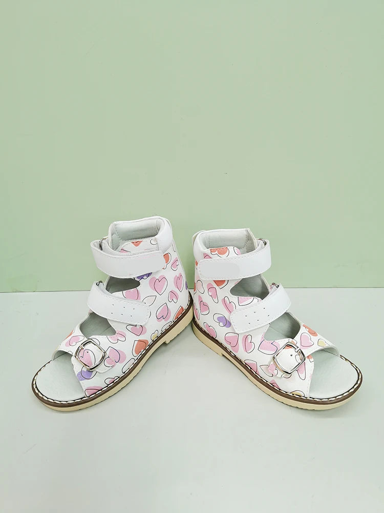 Graffiti Print Kids Girls Flatfoot Leather Shoes childrensterritory