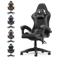 PU Leather Gaming Chair with Headrest and Lumbar Support childrensterritory