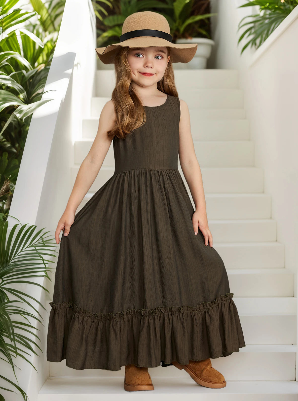 Kids Girls' Easy-to-Wear Cotton Summer Dress