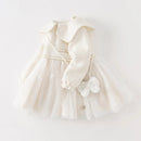 Kids Girls Elegant Warm Princess Party Dress with Small Bag childrensterritory