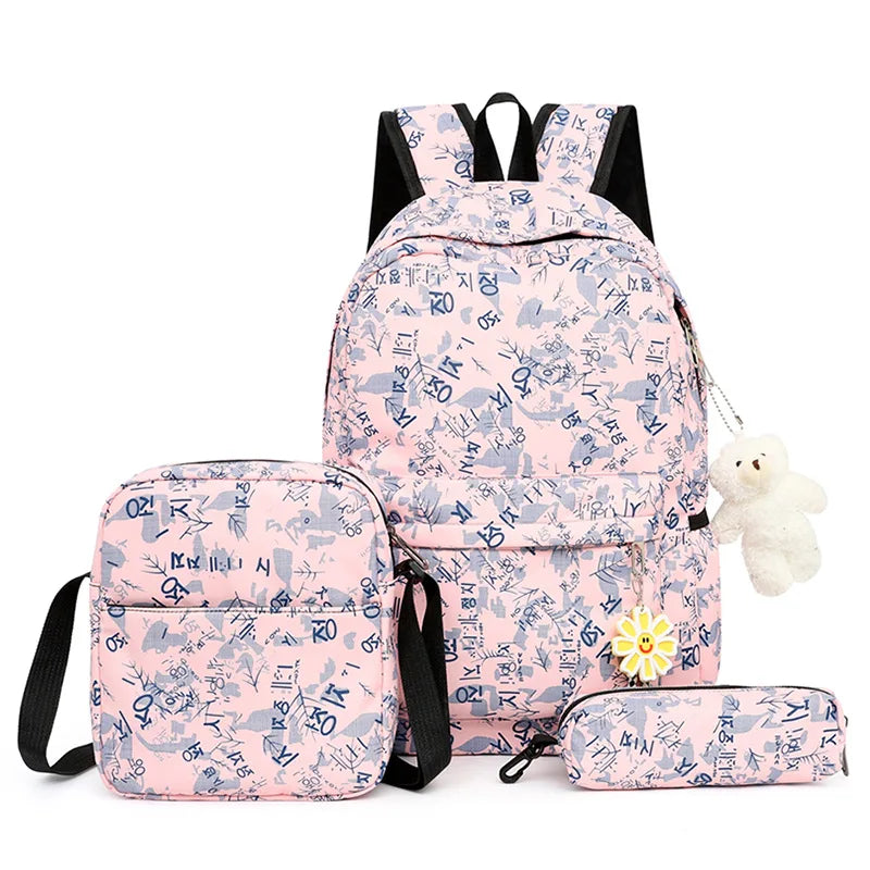 3pcs/set Lovely Print Fashion Backpacks for Children childrensterritory