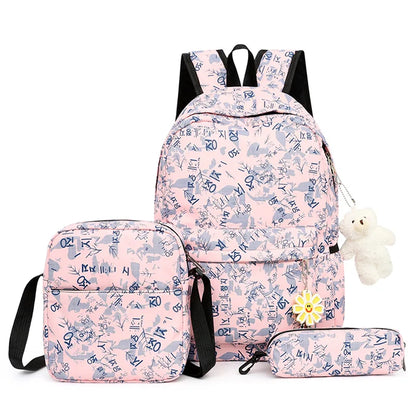 3pcs/set Lovely Print Fashion Backpacks for Children childrensterritory