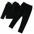 Girls' Collar Design Long-Sleeved Winter Clothing Set childrensterritory